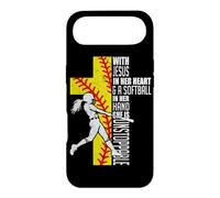 Custodia per iPhone Air Con Gesù nel suo cuore e un softball in mano cristiano
