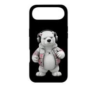 Custodia per iPhone Air Cool Polar Bear Cuffie Plaid Giacca Design