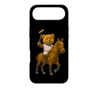 Custodia per iPhone Air Cool Teddy Bear Playing Horse Polo Game Illustration Graphic