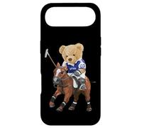 Custodia per iPhone Air Cool Teddy Bear Playing Horse Polo Game Illustration Graphic