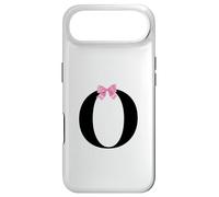 Custodia per iPhone Air Coquette Monogram Letter O With Pink Bow Initial Name