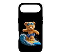 Custodia per iPhone Air Coraggioso orsacchiotto cavalcando le onde tavola da surf Shapes Mania