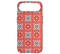 Custodia per iPhone Air Coral Red Wheels Circles Dots Art Nouveau Folk Pattern