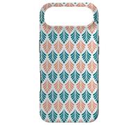 Custodia per iPhone Air Coral Teal Orange Leaves Petal Vintage Botanical Pattern