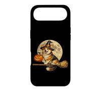 Custodia per iPhone Air Corgi Cappello da strega Jack O Lantern Pumpkin Full Moon scopa