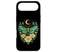 Custodia per iPhone Air Cottagecore Goblincore Luna Fiori Bianchi Farfalla Falena
