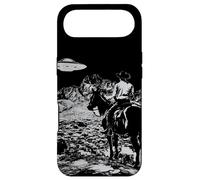 Custodia per iPhone Air Cowboy e UFO - Wild West SciFi Mashup - Alieni Vintage
