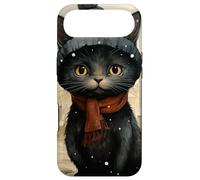 Custodia per iPhone Air Cozy Black Cat Autumn Cottagecore - Cute Autumn Winter Kitty
