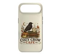 Custodia per iPhone Air Cozy Crow Cafe, design vintage per amanti del caffè autunnale