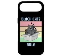 Custodia per iPhone Air Cozy Mystery Black Cats Rule Cute Smoking Cat in scatola