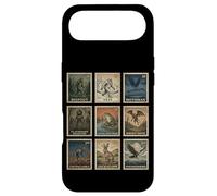 Custodia per iPhone Air Cryptid Stamp Set Bigfoot Yeti Mothman Legendary Creatures