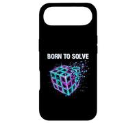 Custodia per iPhone Air Cubo rompicapo Born To Solve Glitch Speed Cuber Logic