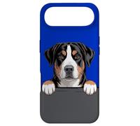 Custodia per iPhone Air Cucciolo svizzero con scritta "Greater Swiss Mountain Dog"