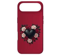 Custodia per iPhone Air Cuore Nero E Corona Di Rose Nere