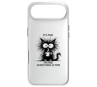 Custodia per iPhone Air Cute Black Cat It's Fine I'm Fine Everything Is Fine Funny