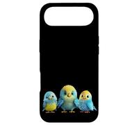 Custodia per iPhone Air Cute Budgie Graphic Blue Bird Family Decor For Bird Lover
