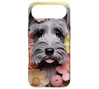 Custodia per iPhone Air Cute Dog Mom Graphic With Paper Flowers Miniature Schnauzer