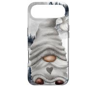 Custodia per iPhone Air Cute Grey Gnome Pine Trees In Fog For Hiking Camping Gnomie