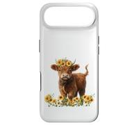 Custodia per iPhone Air Cute Highland cow with sunflowers country Heifer Farm Farmer