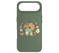 Custodia per iPhone Air Cute Kawaii Fall Cottagecore Aesthetic Frog With Pumpkin