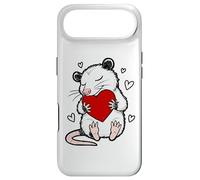 Custodia per iPhone Air Cute Opossum Holding Heart Valentine Love Graphic