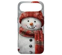 Custodia per iPhone Air Cute Snowman, Red Knit Hat & Scarf - Cozy Winter Christmas