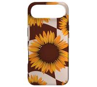 Custodia per iPhone Air Cute Sunflower Floral Brown Checker Gardener Country Summer