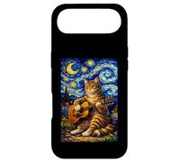 Custodia per iPhone Air Cute Tabby Cat Playing Guitar Whimsical Art Music Camping