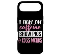 Custodia per iPhone Air Cute Womens I Run On Caffeine & Show Pigs Lover