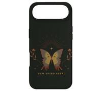 Custodia per iPhone Air Dark Academia Citazione Dum Spiro Spero Butterfly
