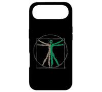 Custodia per iPhone Air DaVinci Vitruvian Uomo con UFO UAP Alien Science Design