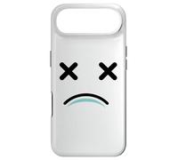 Custodia per iPhone Air Dead Tired Face - Funny Cartoon White/Blue