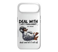 Custodia per iPhone Air Deal With Challenges Duck Roll Off Citazione divertente