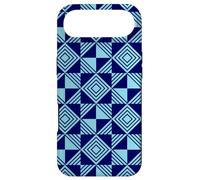 Custodia per iPhone Air Deep Light Blue Triangle Geometric Optical Illusion Pattern