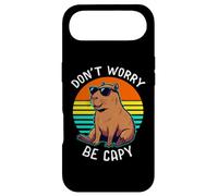 Custodia per iPhone Air Design carino con scritta in inglese "Don't Worry Be Capybara"