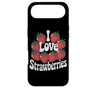 Custodia per iPhone Air Design con scritta «I Love Strawberries» e frutti di bosco