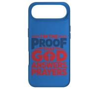 Custodia per iPhone Air Design con scritta "I'm The Proof God Answers Prayers"