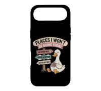 Custodia per iPhone Air Design "Places I Won't Be Going Today" Lazy Duck