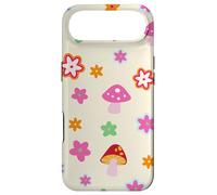 Custodia per iPhone Air Design retrò a forma di fungo con fiori e cottagecore