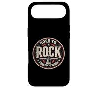 Custodia per iPhone Air Design vintage con chitarra Born To Rock Forced To Work