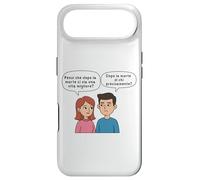 Custodia per iPhone Air Dialogo Ironico sulla Vita Dopo la Morte, Grafica Divertente