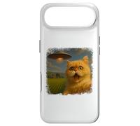 Custodia per iPhone Air Distressed Persian Cat UFO Selfie With Invasion Alien Pet