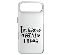 Custodia per iPhone Air Divertente amante dei cani con scritta "I'm here to pet all the dog"
