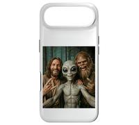 Custodia per iPhone Air Divertente Bigfoot Alien Gesù Rock On Hand Sign UFO Selfie