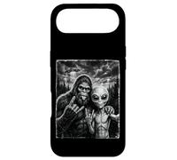 Custodia per iPhone Air Divertente Bigfoot Selfie Rock su UFO Sasquatch