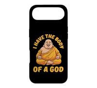 Custodia per iPhone Air Divertente Buddha paffuto yoga meditazione gioco di parole regalo uomini donne bambini
