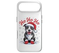 Custodia per iPhone Air Divertente cappello da Babbo Natale con pitbull e cane