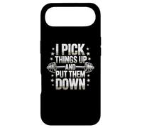 Custodia per iPhone Air Divertente cartello con scritta "I Pick Things Up And Put Them Down" (lingua italiana non garantita)