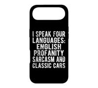 Custodia per iPhone Air Divertente design umoristico con auto classiche in quattro lingue