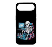 Custodia per iPhone Air Divertente Gamer Skeleton Gaming Chair Video Game Energy Drink